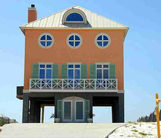 Florida beach house with impact windows and doors